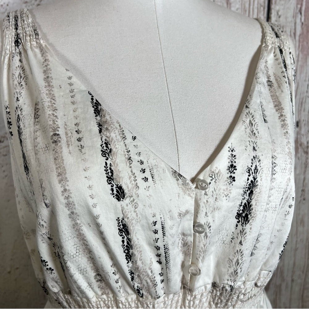 Calvin Klein Jeans Fit & Flare Cotton Ornate Graphic Dress Size Medium EUC - Picture 3 of 13